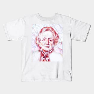 Leopold von Ranke Portrait | Leopold von Ranke Artwork | Line Art Kids T-Shirt